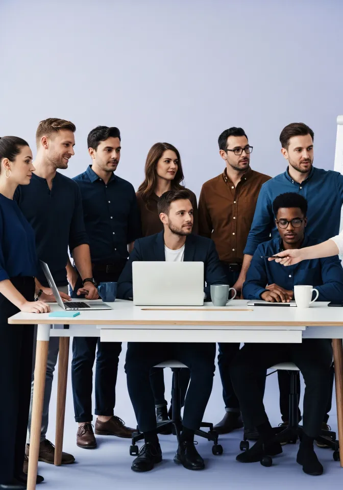 Equipe analisando startup em ambiente profissional